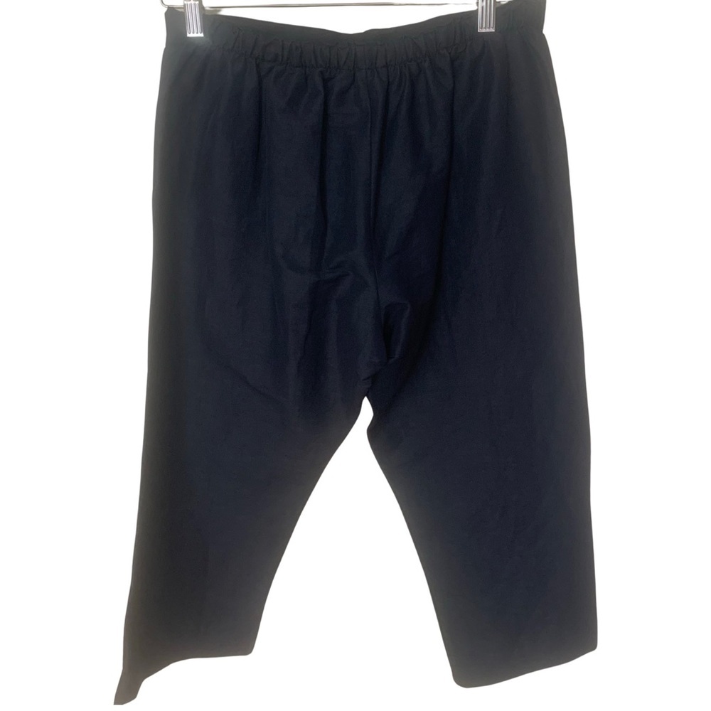 BRYN WALKER Wide Leg Pull On Dark Blue Capri Pants Size Small - Picture 15 of 16
